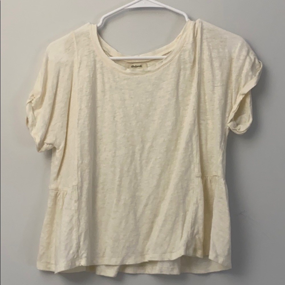 Madewell Off-White Short Sleeve Top